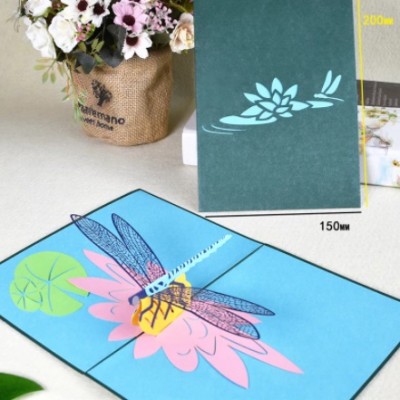 Greeting Card - DRAGONFLY - POP UP 3D
